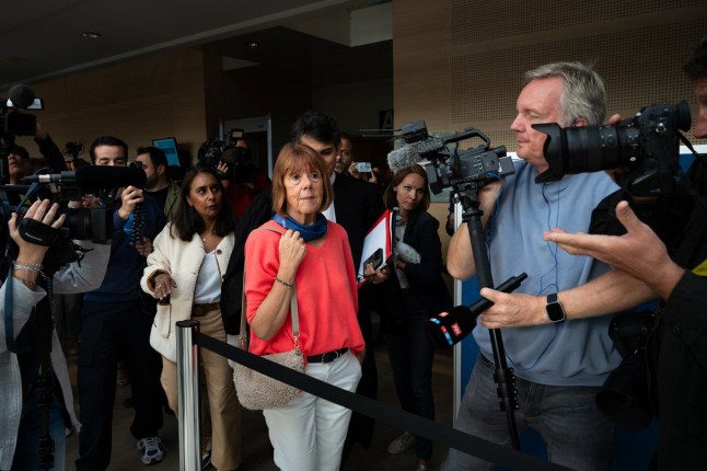 Mandatory Credit: Photo by Coust Laurent/ABACA/Shutterstock (14722261ag) Gis?le Pelicot surrounded by journalists as she leaves the courtroom in Avignon, France, on 16 September 2024. Trial of Gisele Pelicot's former partner Dominique Pelicot who is accused of drugging her for nearly ten years and inviting strangers to rape her at their home in Mazan, a small town in the south of France, in Avignon, on September 16, 2024. A court in the southern town of Avignon is trying Dominique Pelicot, a 71-year-old retiree, for repeatedly raping and enlisting dozens of strangers to rape his heavily sedated wife in her own bed over a decade. Fifty other men, aged between 26 and 74, are also on trial for alleged involvement, in a case that has horrified France. The court proceedings, which runs until December, are open to the public at the request of Dominique Pelicot's ex-wife and victim. Mazan Rape Trial - Avignon, France - 16 Sep 2024