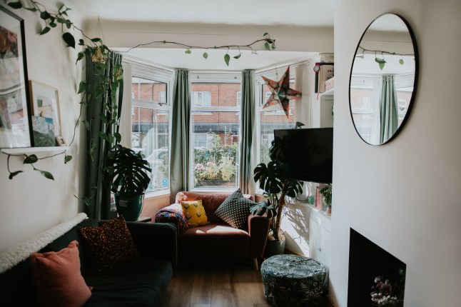 A stylish, tidy small living room