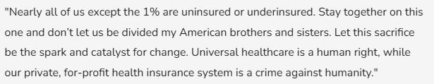 ?Thank you for your service? - alleged health insurance victims raise $70,000 for Luigi